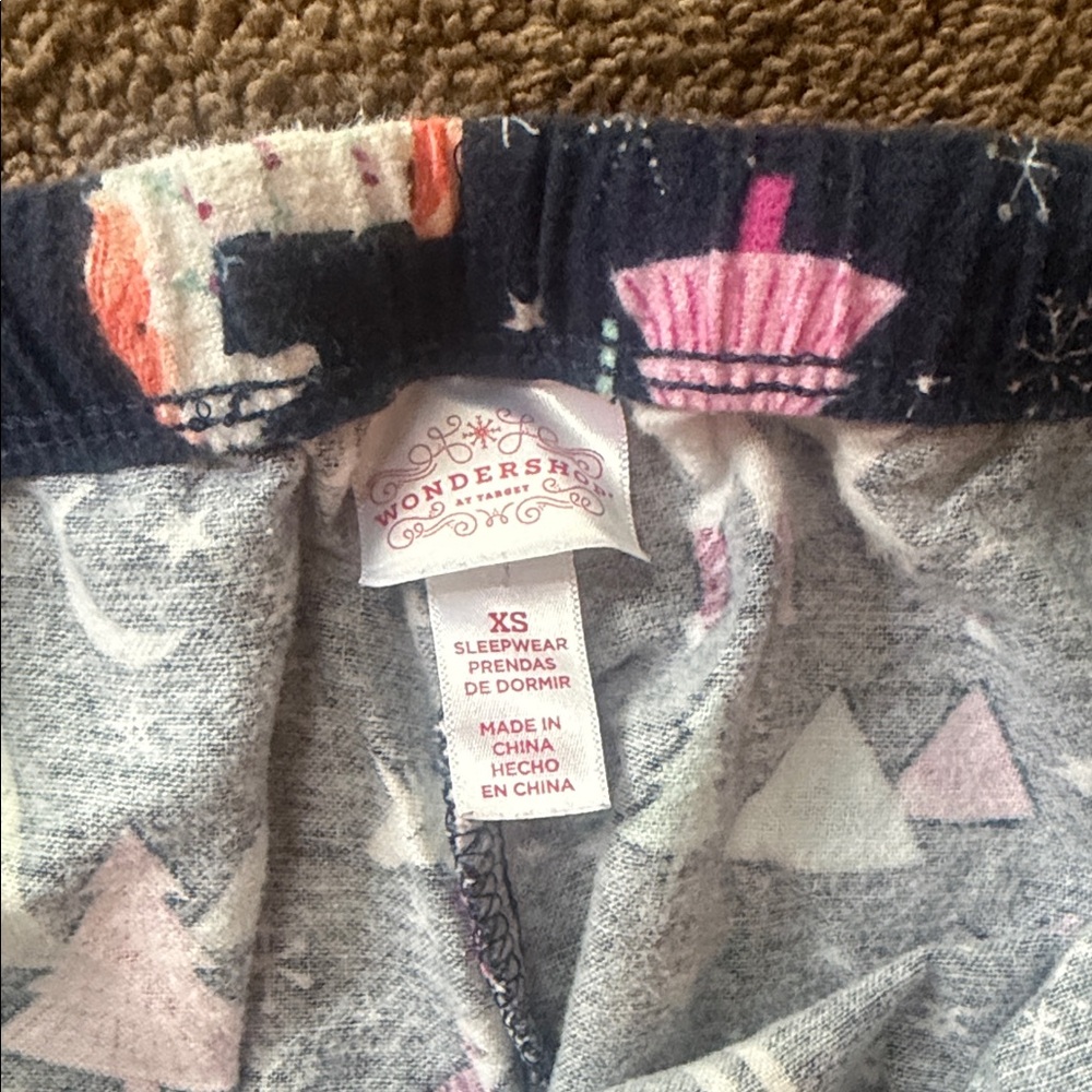 Unicorn Print flannel Pajamas - Navy - Picture 5 of 5